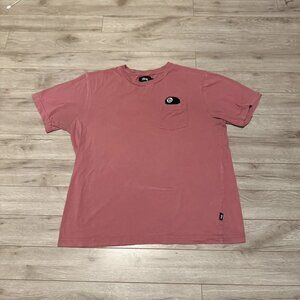 salmon stussy 8 ball pocket tee